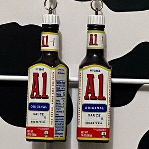A1 Original Sauce Bottle Earrings